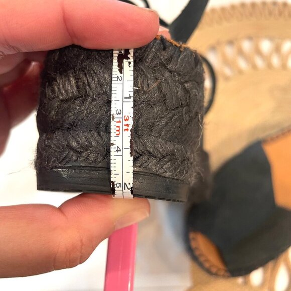 Naguisa Limolita Espadrilles Sandals Black Suede Size EU 37 - Picture 10 of 10